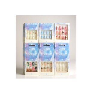 Kiss Voguish Fantasy Press on Holiday Nails Bundle of Six Sets
